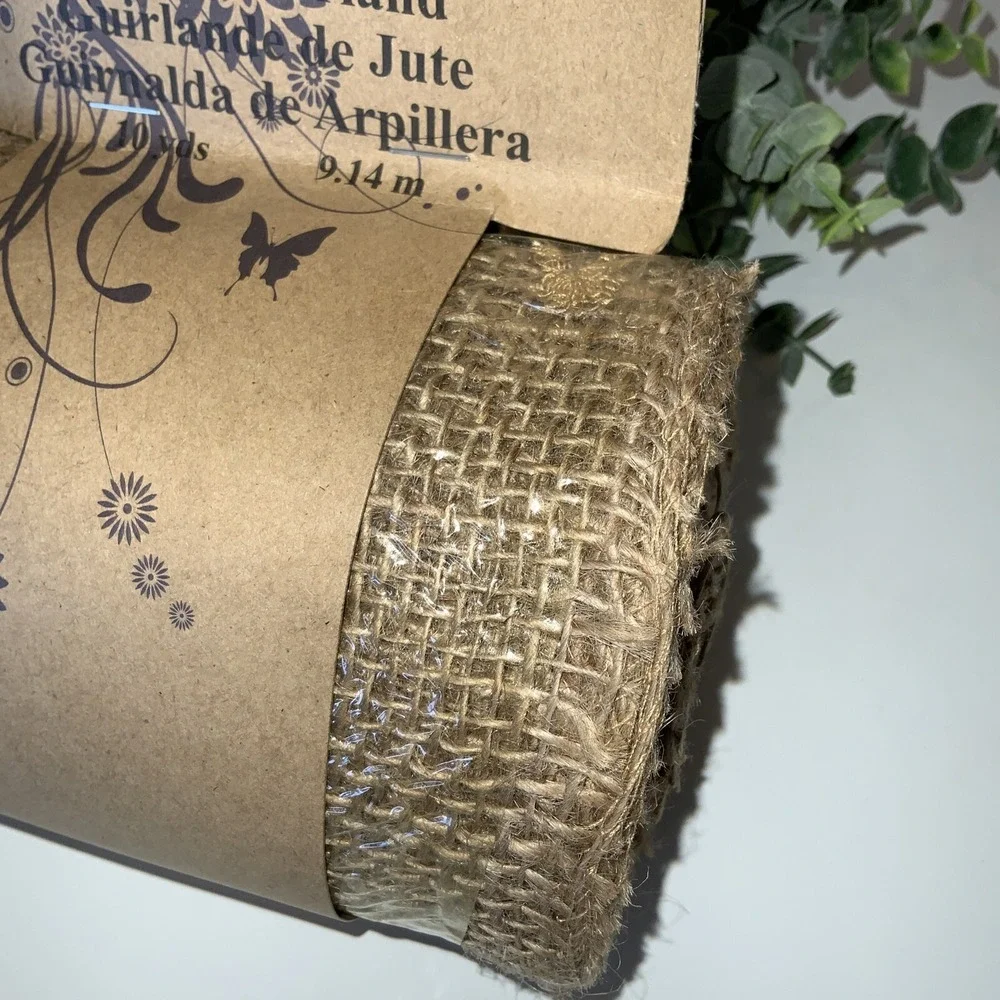 Natural Burlap‎ Ribbon NEW 5.5